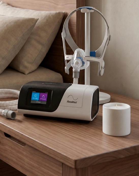 Equipamento CPAP ResMed utilizado no tratamento da apneia do sono